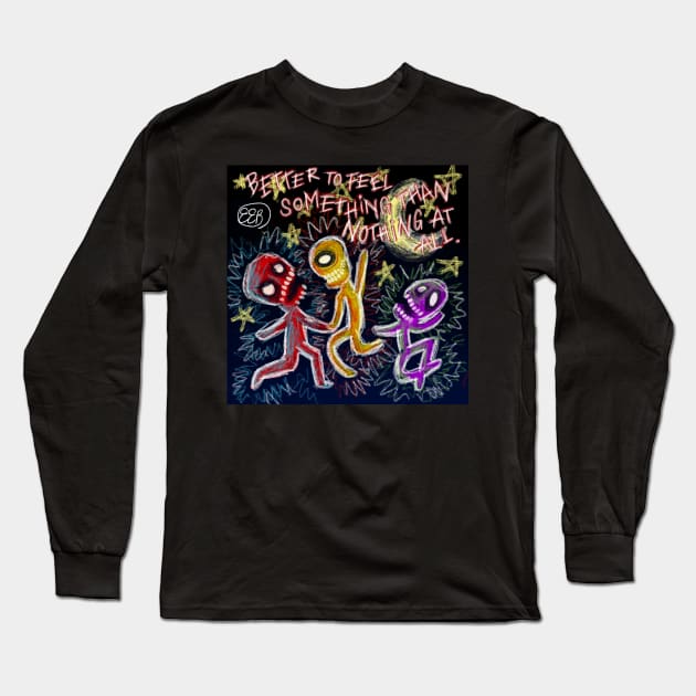 Riot Under The Moon Long Sleeve T-Shirt by Picasso is Dead